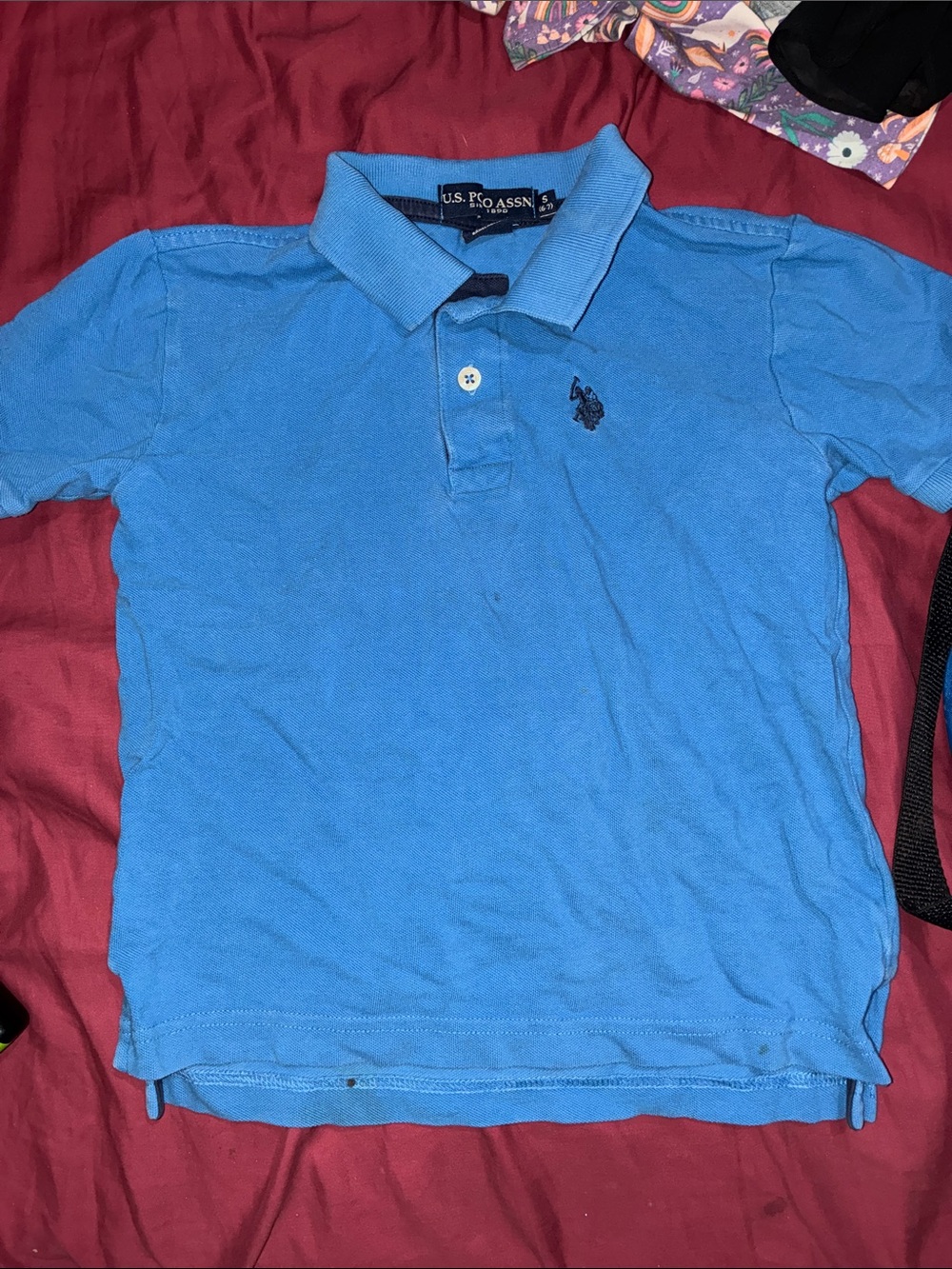 U.S. Polo Assn. Boys Bright Blue Short-Sleeve Polo